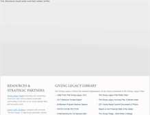 Tablet Screenshot of givinglegacy.com